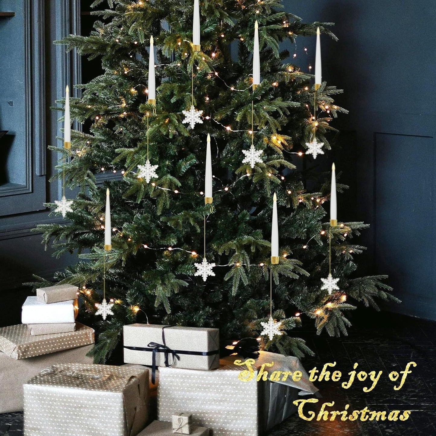 🎁Early Christmas Promotion - 50% OFF🎄Christmas Tree Led Candles with Clear Crystal Ball Hook