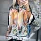 Loose Printed Shirt & Wide-Leg Pants 2-Piece Set