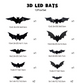 🦇Halloween 3D Bat LED Wall Light Decor