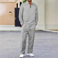 🎉Huge 50% OFF🎉Men’s Waffle Knit Sweatshirt & Straight-Leg Pants Set