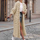 Long Solid-Color Tassel Knit Cardigan