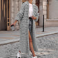 Long Solid-Color Tassel Knit Cardigan