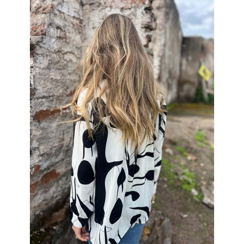Women's Artistic Print Loose Shirt