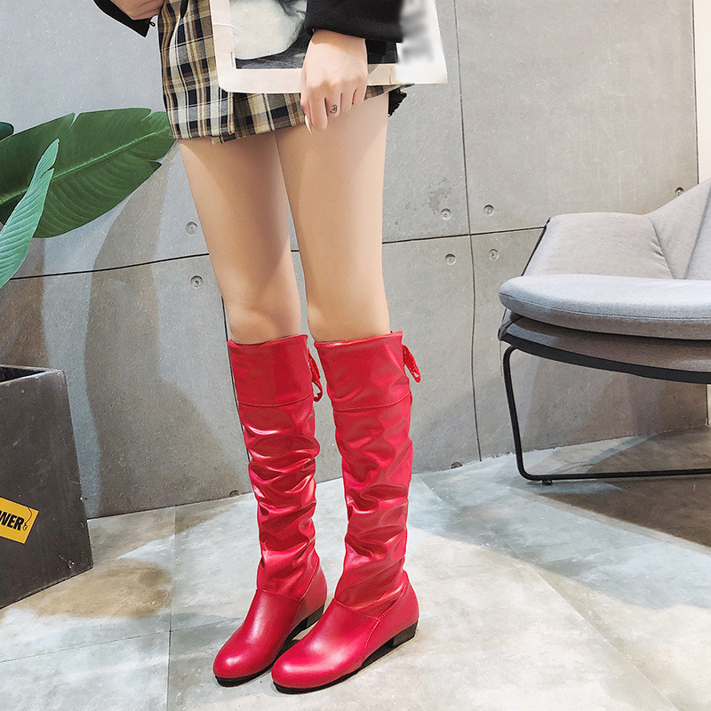 Elegant High Boots With Bow Detail
