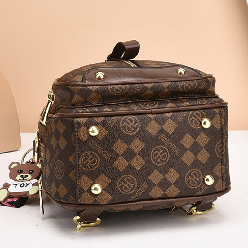🔥2025 Hot Sale🔥Fashion Diamond-Pattern Print Mini Backpack