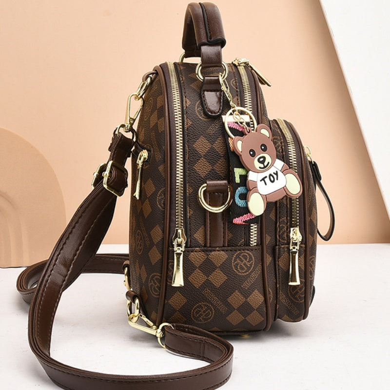 🔥2025 Hot Sale🔥Fashion Diamond-Pattern Print Mini Backpack