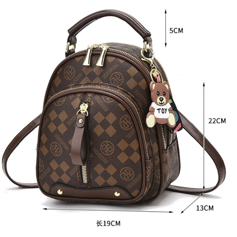 🔥2025 Hot Sale🔥Fashion Diamond-Pattern Print Mini Backpack