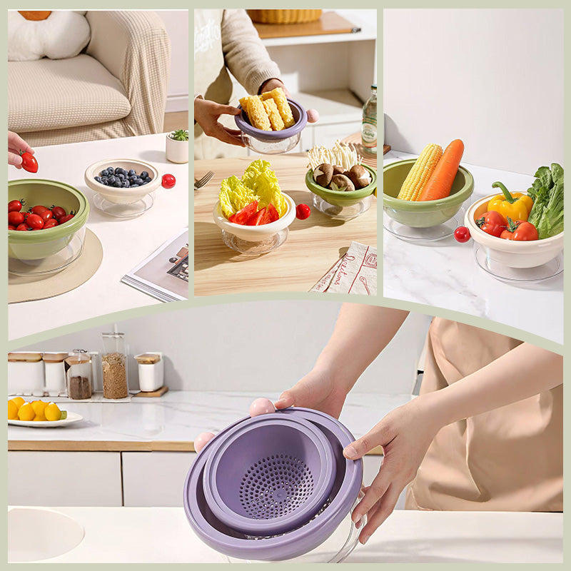 2-in-1 Colander and Serving Bowl Set
