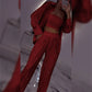 🌟New arrivals at half price-Women's Sequin Blazer & Wide-Leg Pants Three-Piece Set