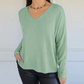Women's Loose-Fitting V-Neck Knit Top