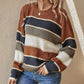 Women's Loose Striped Long-Sleeve Sweater