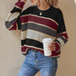 Women's Loose Striped Long-Sleeve Sweater