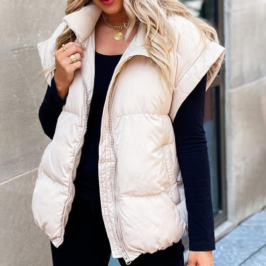 🎁New Arrivals: 50% Off-Women's Thick Warm Solid Color Vest