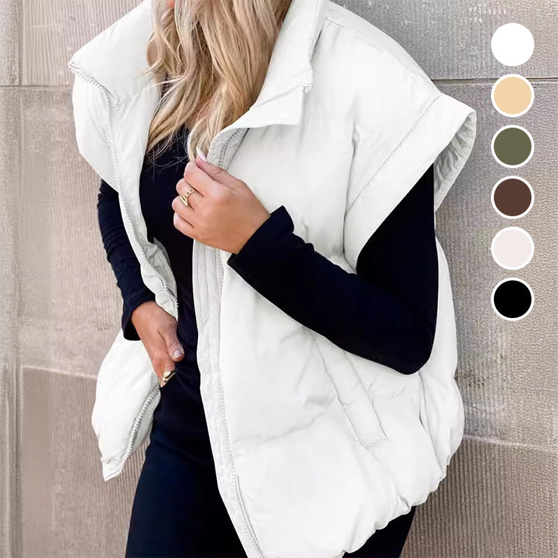 🎁New Arrivals: 50% Off-Women's Thick Warm Solid Color Vest