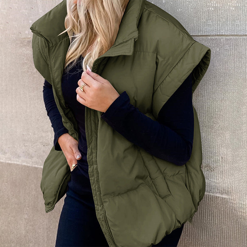 🎁New Arrivals: 50% Off-Women's Thick Warm Solid Color Vest