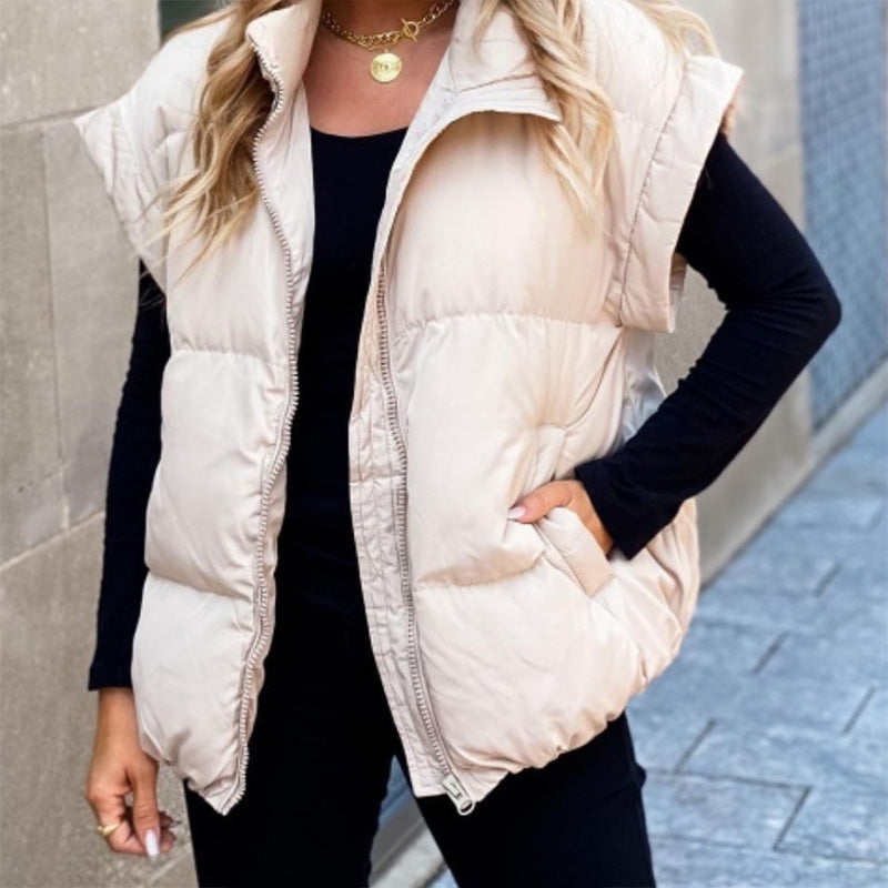 🎁New Arrivals: 50% Off-Women's Thick Warm Solid Color Vest
