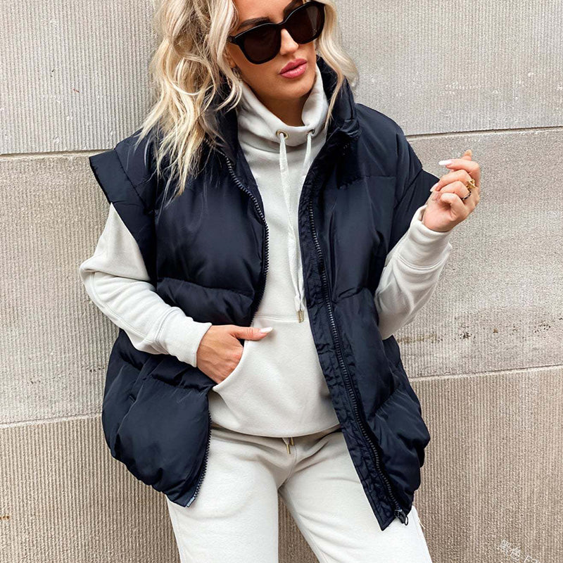 🎁New Arrivals: 50% Off-Women's Thick Warm Solid Color Vest