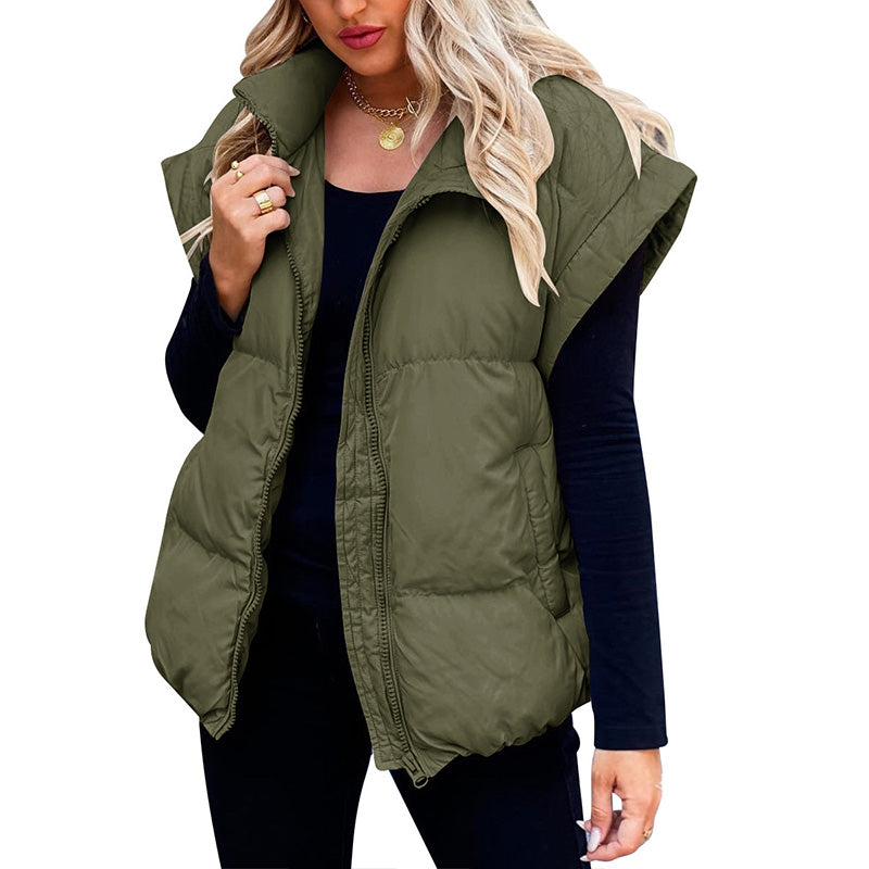 🎁New Arrivals: 50% Off-Women's Thick Warm Solid Color Vest