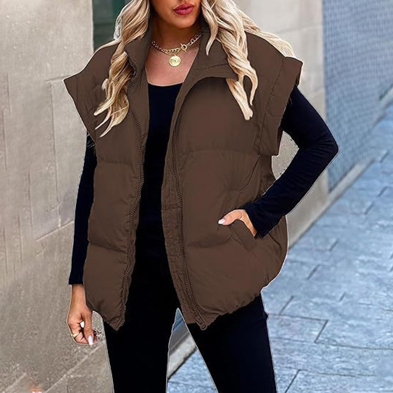 🎁New Arrivals: 50% Off-Women's Thick Warm Solid Color Vest
