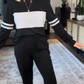 Women's Casual Color Blocking Tops ＆ Pants 2-Piece Set