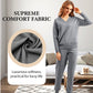 Women's V-Neck Sweater & High-Waist Pants 2-Piece Set