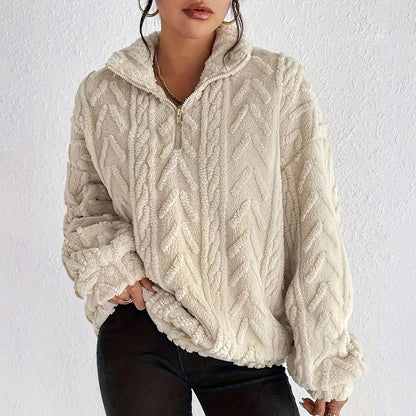 Women’s Knit Quarter Zip Pullover Sweater