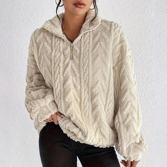 Women’s Knit Quarter Zip Pullover Sweater