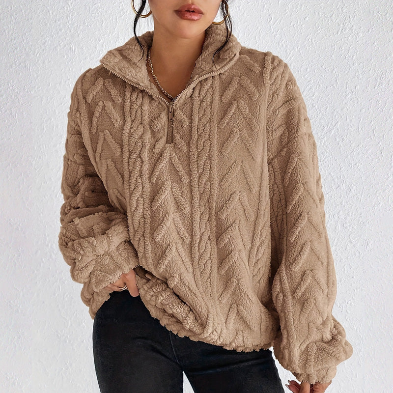 Women’s Knit Quarter Zip Pullover Sweater