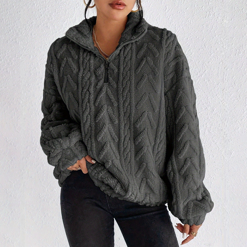 Women’s Knit Quarter Zip Pullover Sweater