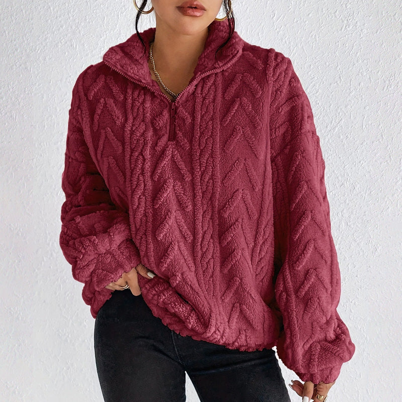 Women’s Knit Quarter Zip Pullover Sweater
