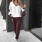 🍁Early Autumn Special Offer-Color-Block Pullover Hoodie & Jogger Pants Set