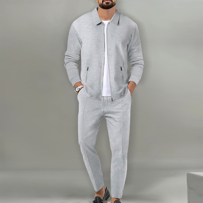 🔥Hot Sale Offer: 50% Off-Men’s Stylish Lapel Jacket & Jogger Pants 2-Piece Set