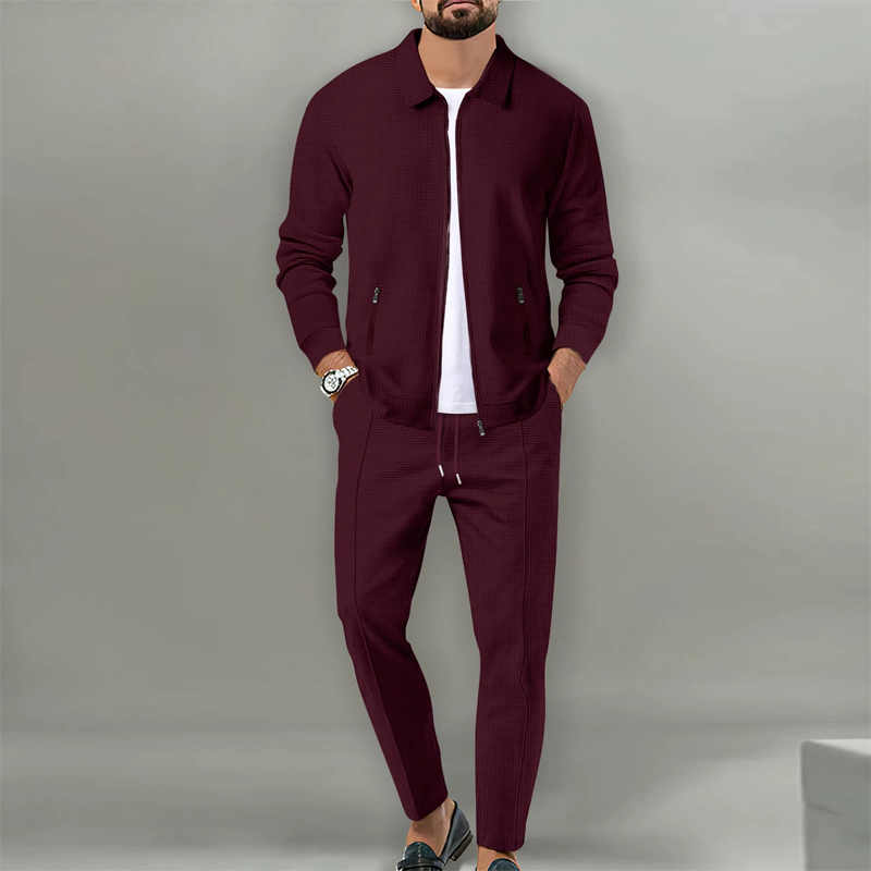 🔥Hot Sale Offer: 50% Off-Men’s Stylish Lapel Jacket & Jogger Pants 2-Piece Set