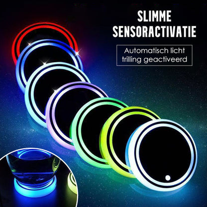 🔥Hot Sale Offers-7-Color Changing Waterproof Car Coaster