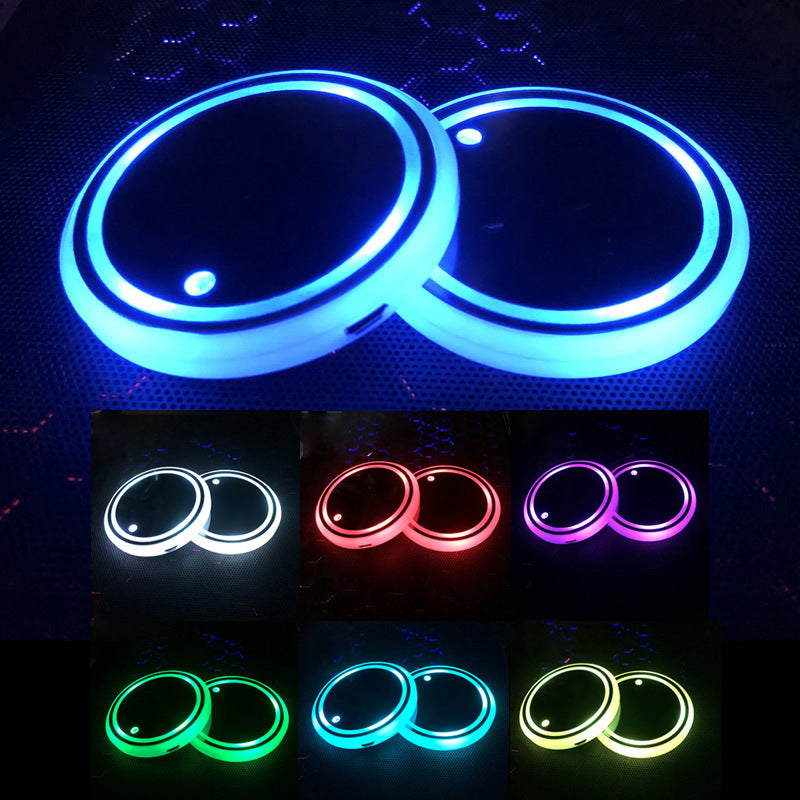 🔥Hot Sale Offers-7-Color Changing Waterproof Car Coaster