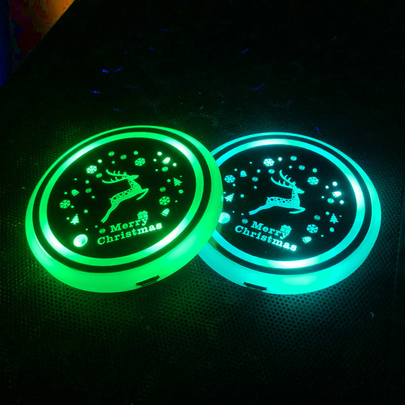 🔥Hot Sale Offers-7-Color Changing Waterproof Car Coaster