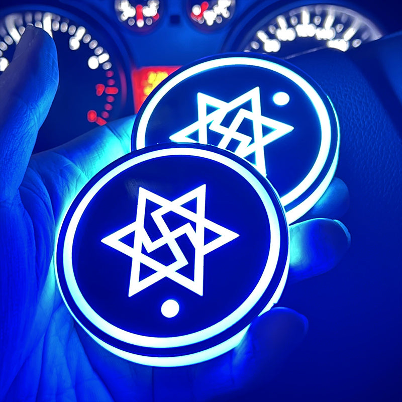 🔥Hot Sale Offers-7-Color Changing Waterproof Car Coaster