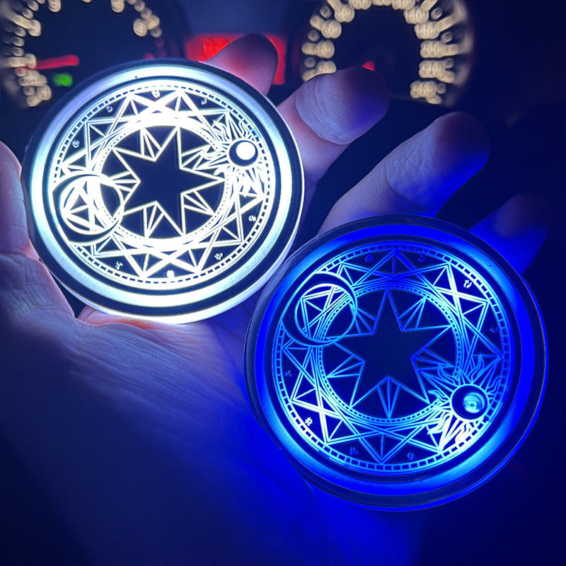 🔥Hot Sale Offers-7-Color Changing Waterproof Car Coaster