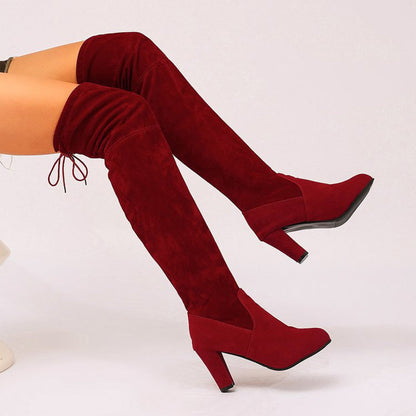 💗LAST DAY PROMOTION - 50%OFF💗Elegant Faux Suede Over The Knee Boots