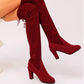 💗LAST DAY PROMOTION - 50%OFF💗Elegant Faux Suede Over The Knee Boots