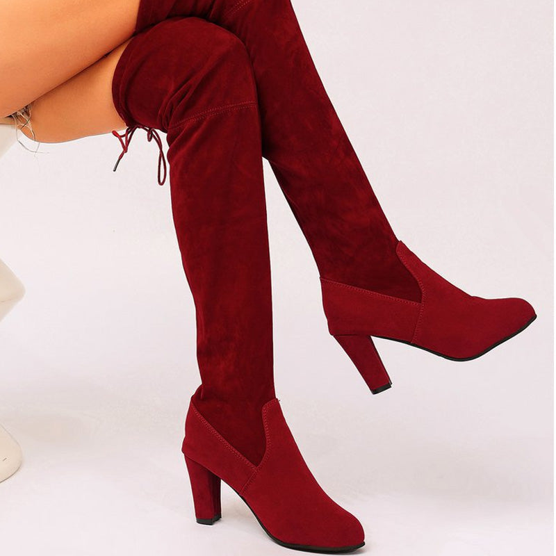 💗LAST DAY PROMOTION - 50%OFF💗Elegant Faux Suede Over The Knee Boots