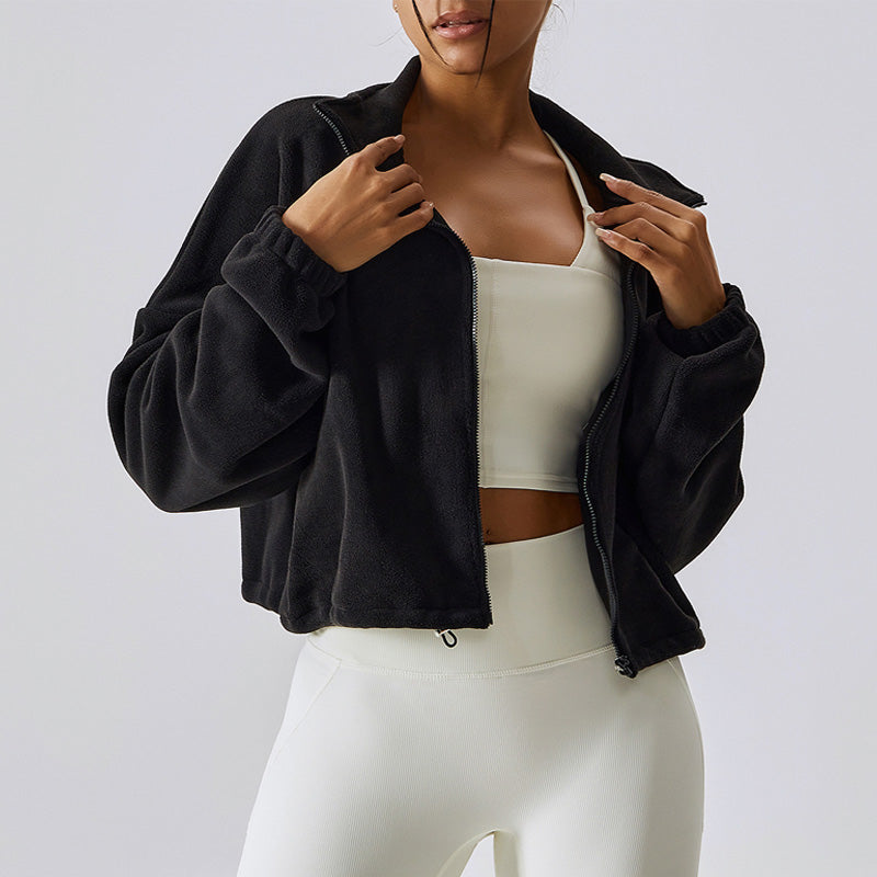 🔥Hot Sale Offers-Casual Fuzzy Stand Collar Jacket