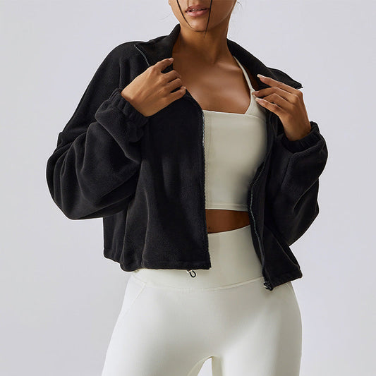 🔥Hot Sale Offers-Casual Fuzzy Stand Collar Jacket