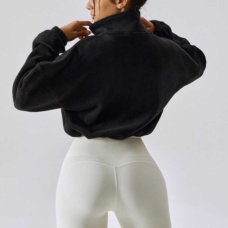 🔥Hot Sale Offers-Casual Fuzzy Stand Collar Jacket