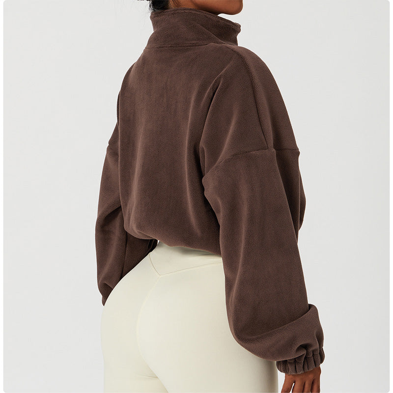 🔥Hot Sale Offers-Casual Fuzzy Stand Collar Jacket