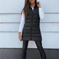 ✨ Women’s Long Puffer Vest (Zip-Up) – Easy to put on and take off with a zipper, long length for waist protection and warmth, ideal for layering in autumn and winter.