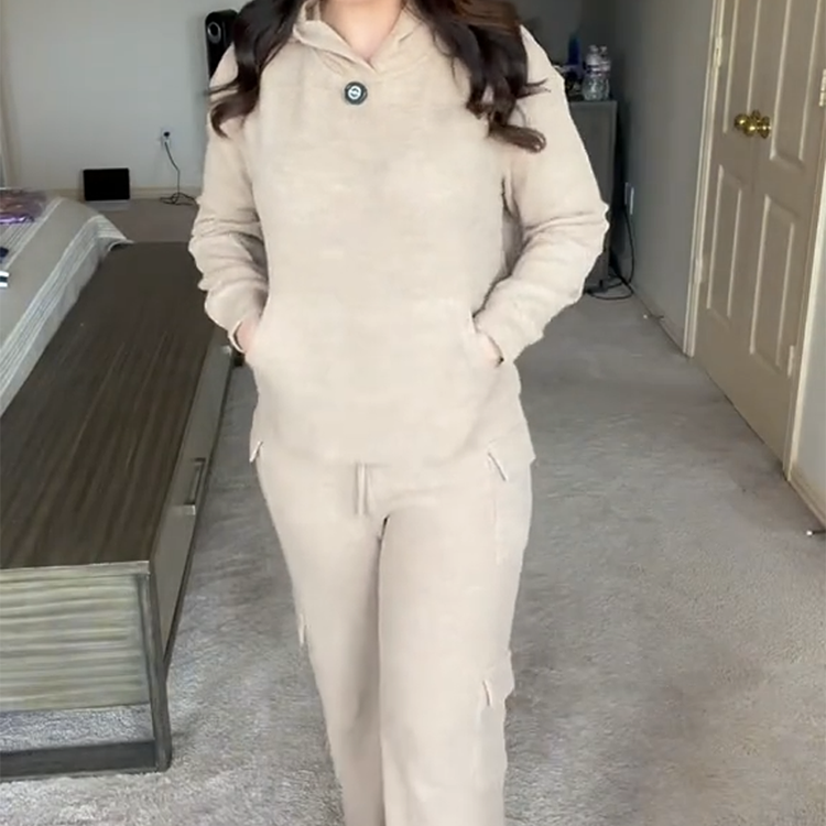 💜 LAST DAY PROMOTION - 50%OFF 💜 Women’s Hooded Long-Sleeve Tops ＆ Pants 2-Piece Set
