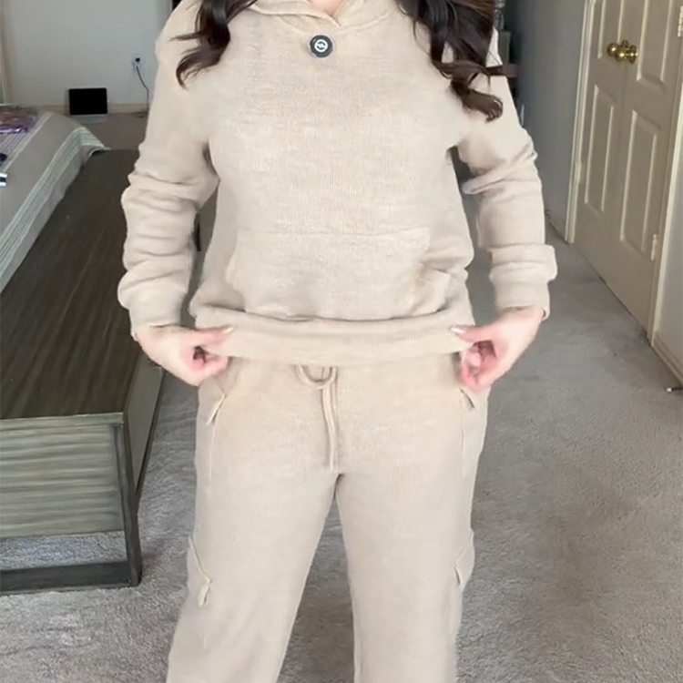 💜 LAST DAY PROMOTION - 50%OFF 💜 Women’s Hooded Long-Sleeve Tops ＆ Pants 2-Piece Set