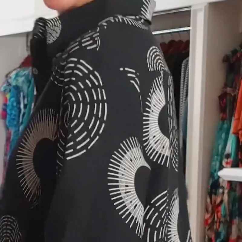 🌸Limited-time discount-Elegant Printed Long Sleeve Dress