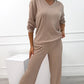 🔥New Arrivals: 50% Off-Striped V-neck Top & Wide Pants Suit